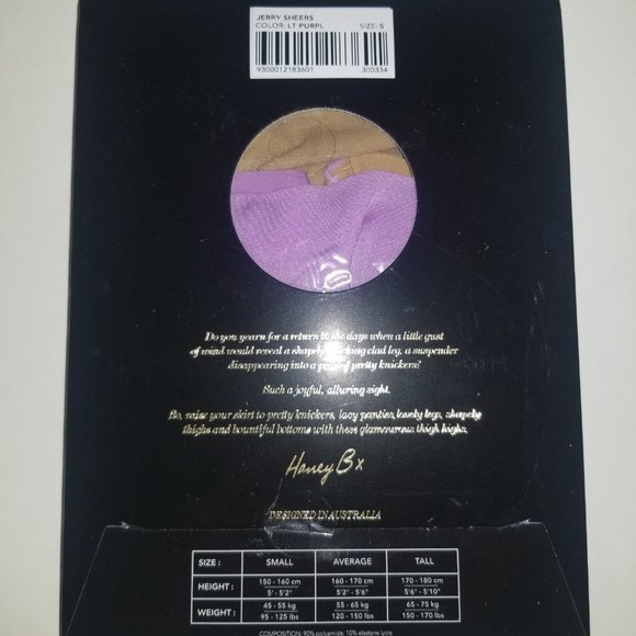 Honey Birdette Jerry Stockings in Lilac Luxury Thigh Highs new - Picture 5 of 5